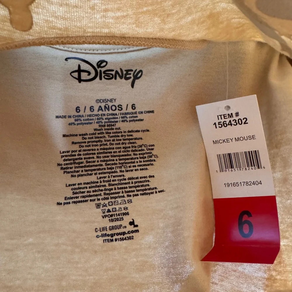 NWT Disney Mickey Mouse and Friends Kids 4-Pack Graphic Tees Boy's Size 6